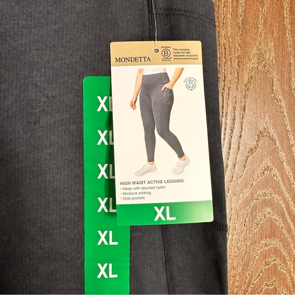 Mondetta Performance+Luxury NWT Women's Workout Leggings Sz XL Black Combo High - Picture 6 of 13